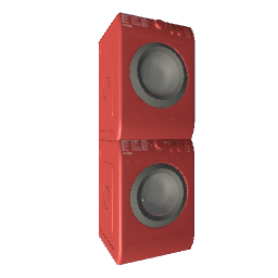 Stacked Washer & Dryer - Red