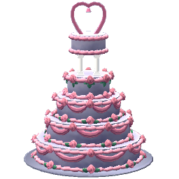 Disney Tiered  Wedding Cake - Pink & Purple