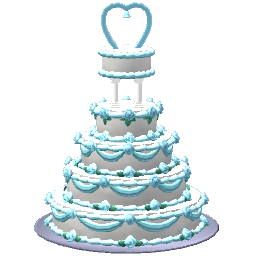 Disney Tiered Wedding Cake - White & Blue