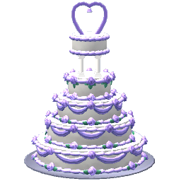 Disney Tiered Wedding Cake - White & Purple
