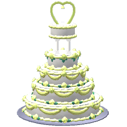 Disney Tiered Wedding Cake - White & Yellow