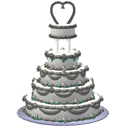Disney Tiered Wedding Cake - White & Gray