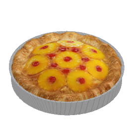 Pineapple Upside Down Pie - Whole