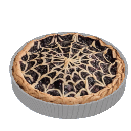 Blueberry Spider Web Pie - Whole