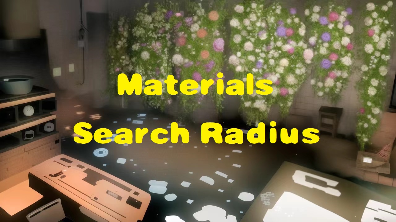 Materials Search Radius
