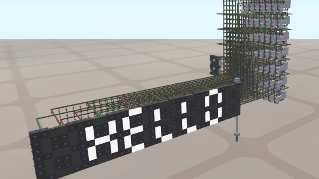 Scrolling 7 segments display
