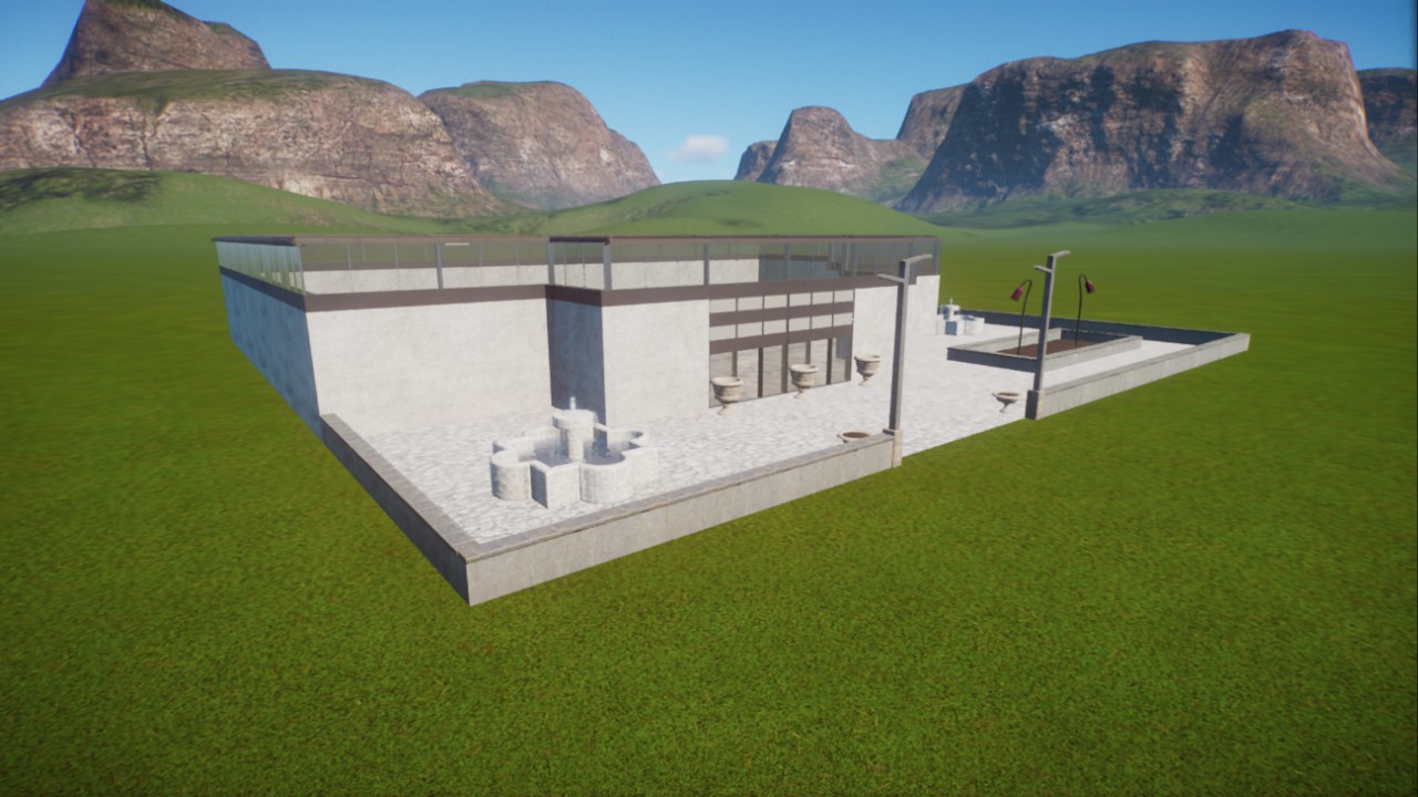 Anna's: Empty modern shop building