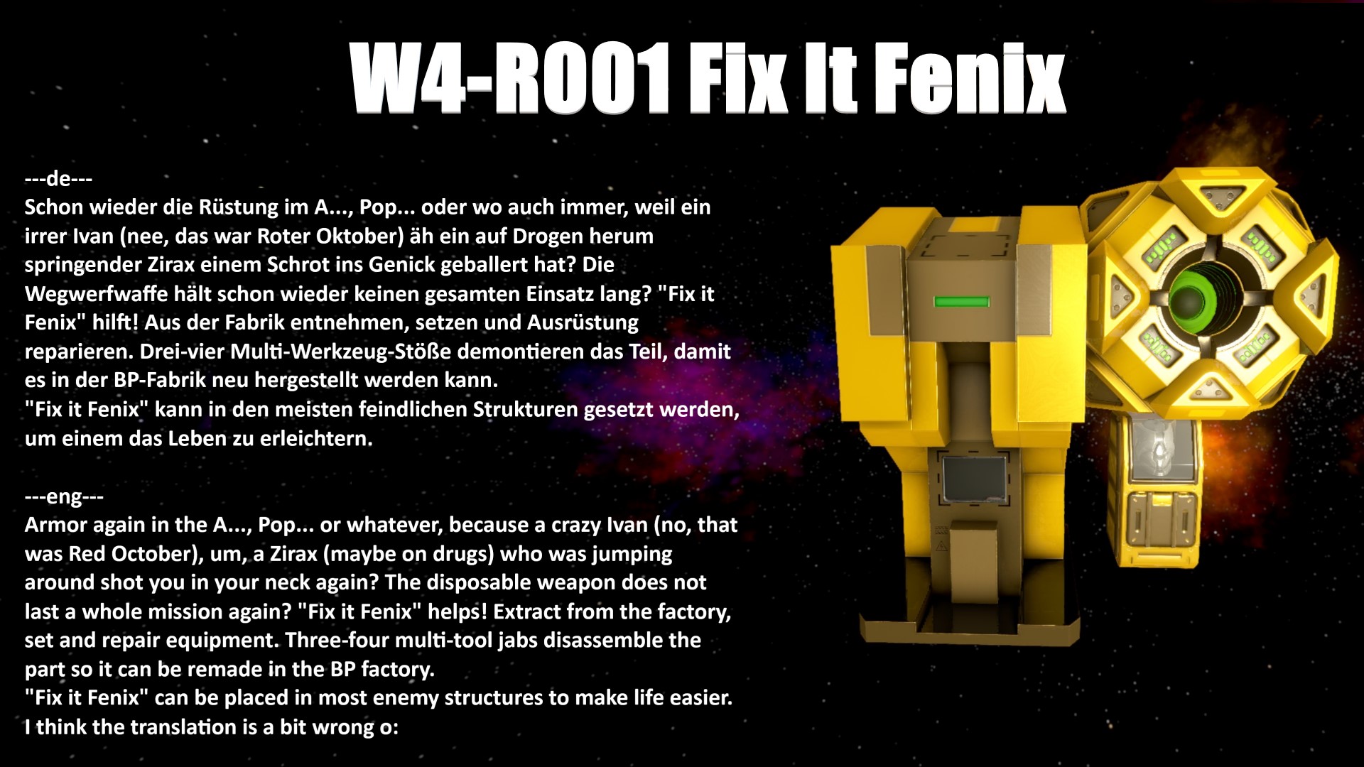 01W4-R001 Fix It Fenix