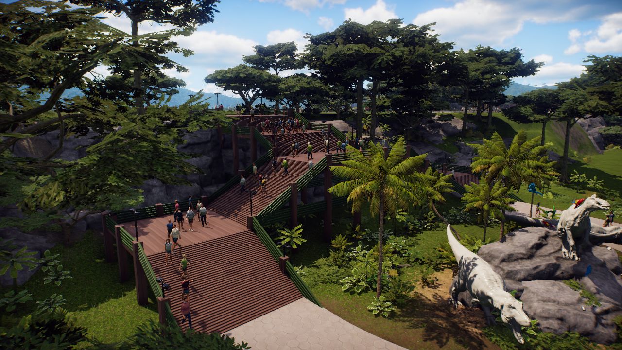 Modern Tropical Double Staircase
