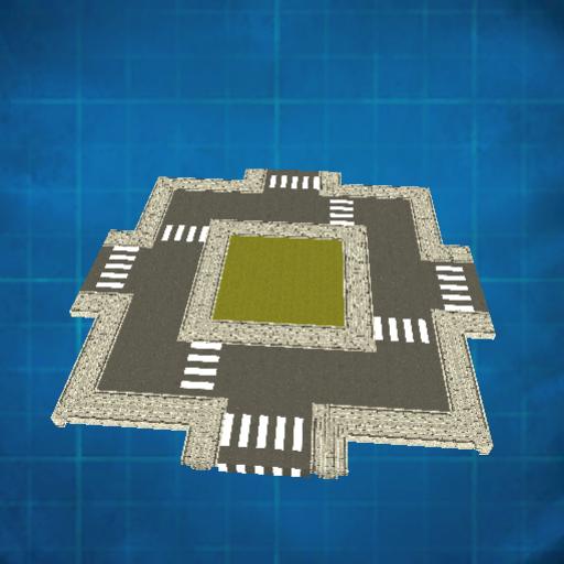 Roundabout intersection large