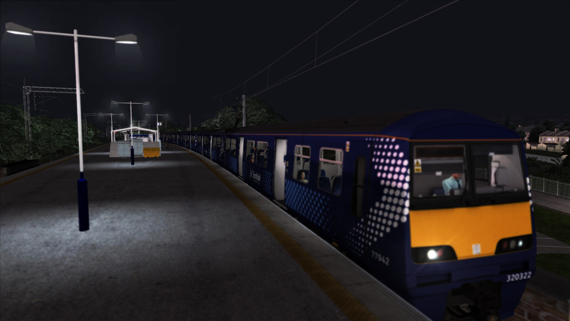 Class 320 EMU Evening Commuter 6 car Set All Stations Service Helensburgh to Airdrie  ( Lighting Fixed ) Revised
