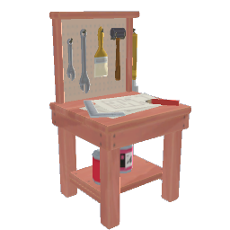 Animal Crossing Mini DIY Workbench - Coral