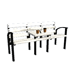 Duet Coffee Bench - White