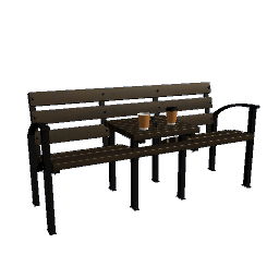 Duet Coffee Bench - Walnt