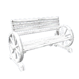 Wagon Wheel Bench - White