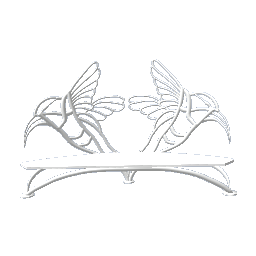 Hummingbird Bench - White