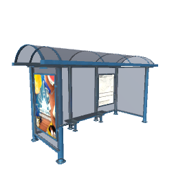Glass Bustop with Bench