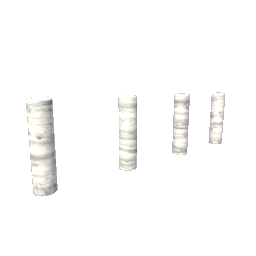 Wooden Post Barrier Fence - White