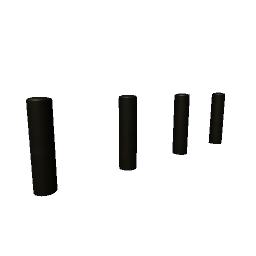 Wooden Post Barrier Fence - Black