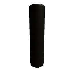 Wooden Post Barrier Fence - Black Single