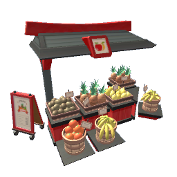 Fruit Market Stand - Red
