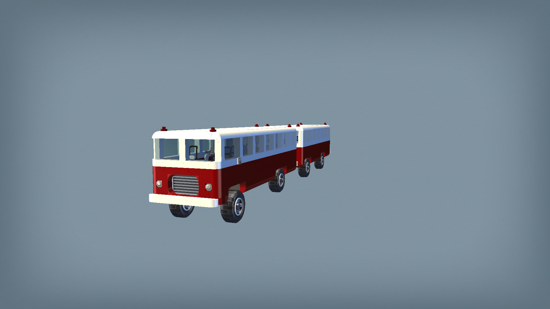 Jelcz 043 z przyczepą autobusową Jelcz PO-1 (1)