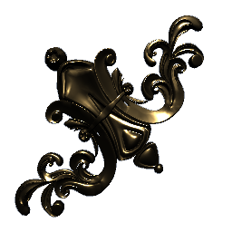 Wall Ornament Gold 45º Left