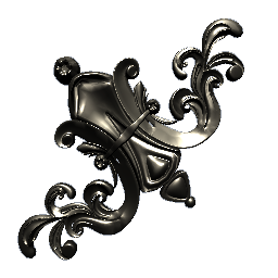 Wall Ornament Silver 45º Left