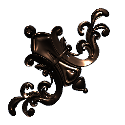 Wall Ornament Bronze 45º Left