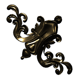 Wall Ornament Gold 45º Right