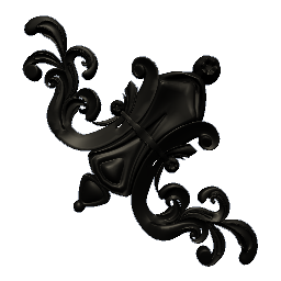 Wall Ornament Black 45º Right