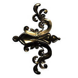 Wall Ornament Gold 90º Left