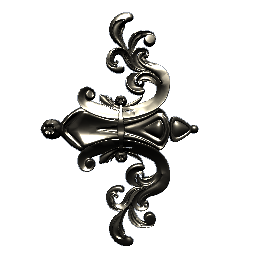 Wall Ornament Silver 90º Left