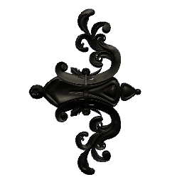 Wall Ornament Black 90º Left
