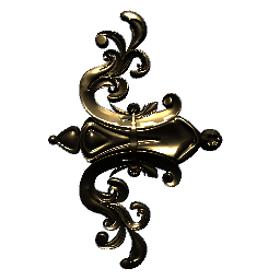 Wall Ornament Gold 90º Right