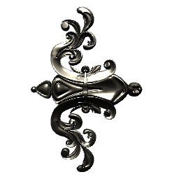 Wall Ornament Silver 90º Right