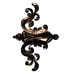 Wall Ornament Bronze 90º Right