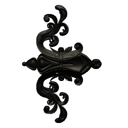 Wall Ornament Black 90º Right