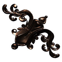Wall Ornament Bronze 135º Left