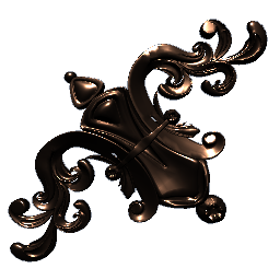 Wall Ornament Bronze 135º Right