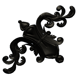 Wall Ornament Black 135º Right