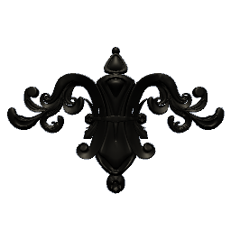 Wall Ornament Black 180º