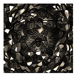 Ceiling Tile Faceted Silver 25x25