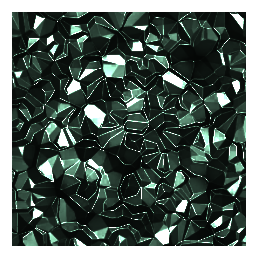 Ceiling Tile Faceted Teal 25x25