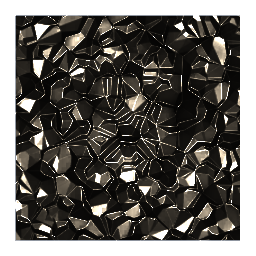 Floor Tile Faceted Silver 25x25