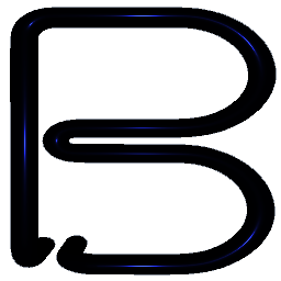 Letter B Shiny Blue