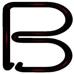 Letter B Shiny Red