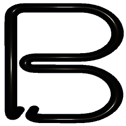 Letter B Shiny Silver