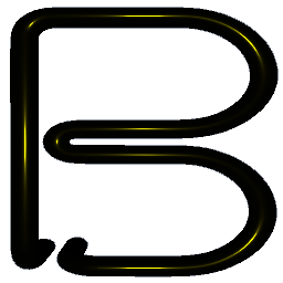 Letter B Shiny Yellow