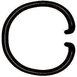 Letter C Shiny Bronze